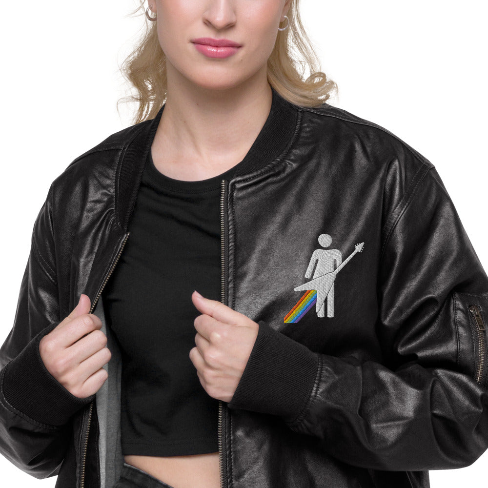 The/Theys Leather Bomber Jacket