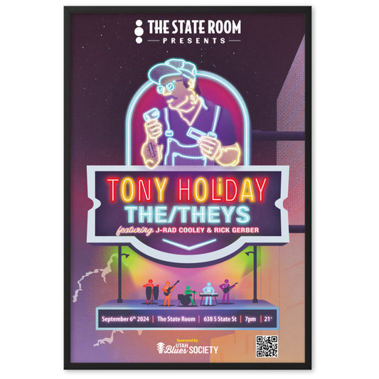 Tony Holiday & The/Theys Framed Poster: 12x18 & 24x26